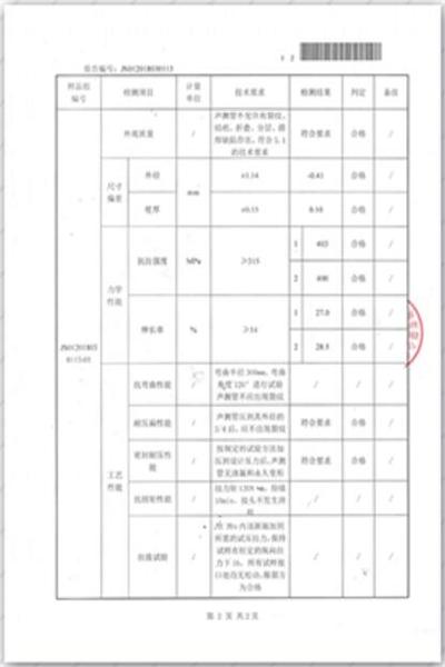 荆门出厂检测报告